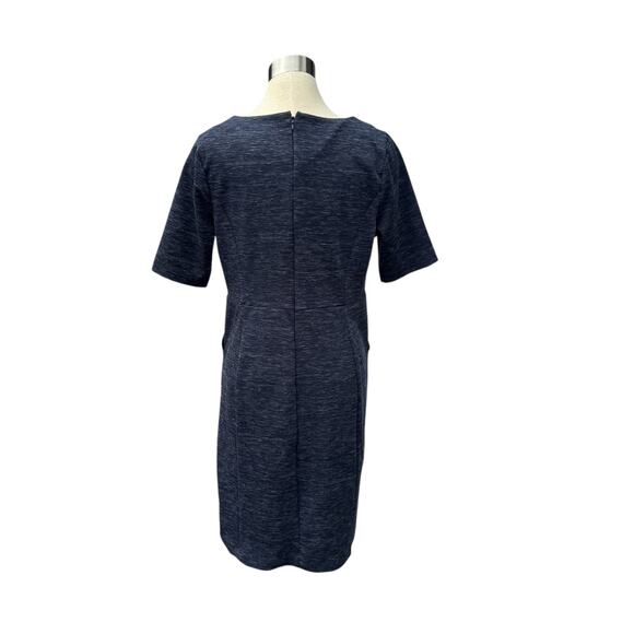 Covington Heathered Navy Short Sleeve Dress Women’s L - Picture 2 of 6